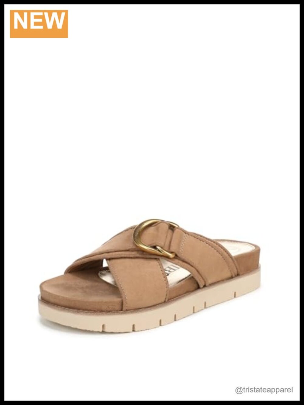 Flat Slide Sandals with X-Strap Slip-On Open Toe Casual